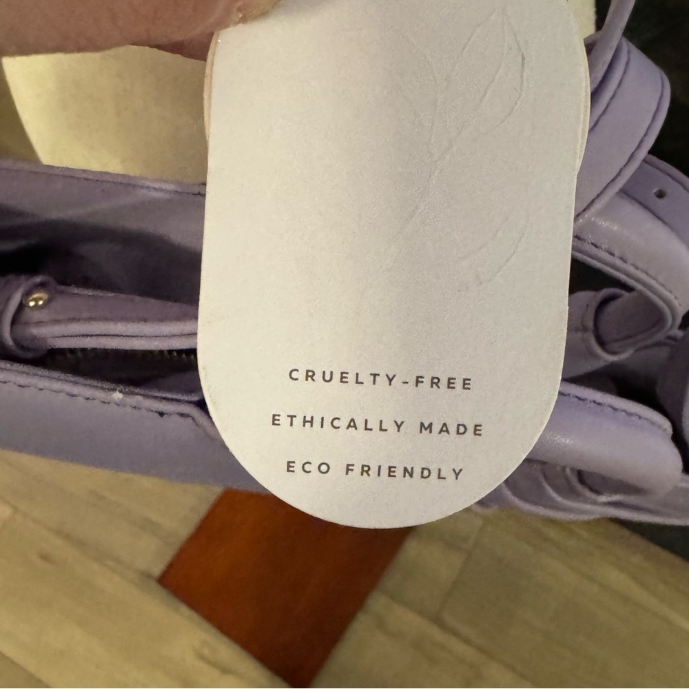 💜 Melie Bianco “Karlie” Lilac Vegan Crossbody Bag (NWT) - Picture 6 of 9